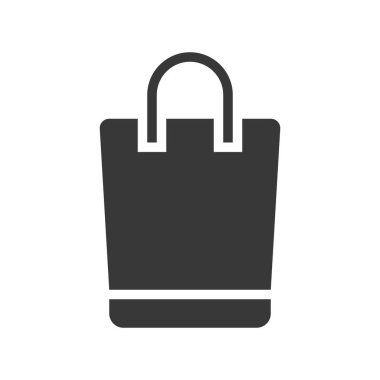 Alışveriş çantası vektör, Online alışveriş katı tasarım simgesi