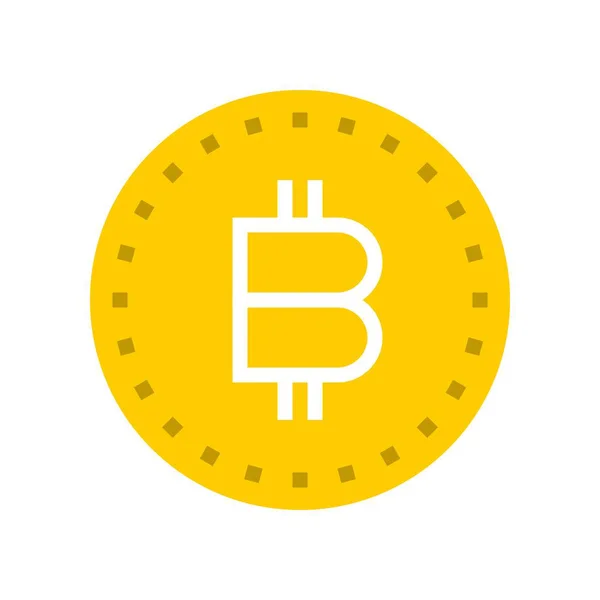 Bitcoin Vecteur Online Shopping Flat Design Icon — Image vectorielle