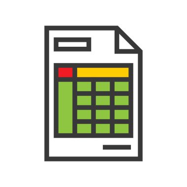 Vektör, Online alışveriş dolu tasarım simgesi düzenlenebilir anahattı rapor verileri