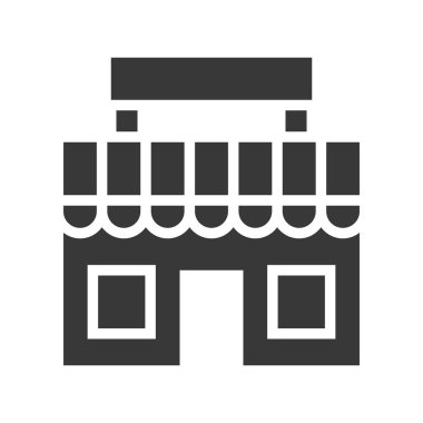 Mağaza vektör, Online alışveriş katı tasarım simgesi