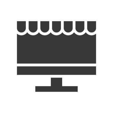 Online mağaza vektör, Online alışveriş katı tasarım simgesi