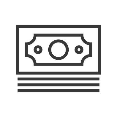 Banknot vektör, Online alışveriş satırı tasarım simgesi düzenlenebilir anahat yığını