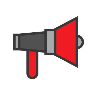 Megafon vektör, Online alışveriş tasarım simgesi düzenlenebilir anahat dolu