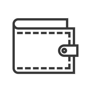 M-cüzdan vektör, Online alışveriş satırı tasarım simgesi düzenlenebilir anahat