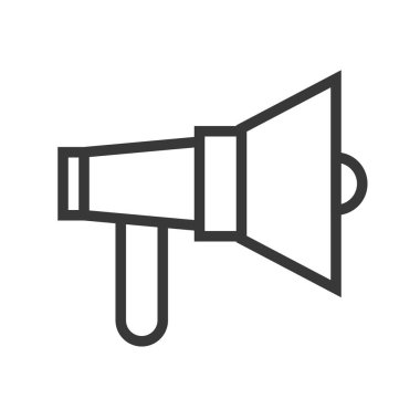 Megafon vektör, Online alışveriş satırı tasarım simgesi düzenlenebilir anahat