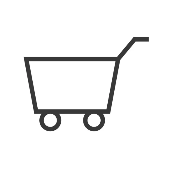 Shopping Cart Vector Online Shopping Line Design Icon Editable Outline — Stock Vector