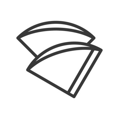 Kahve filtre vektör, kahve ilgili satırı tasarım düzenlenebilir kontur simgesini