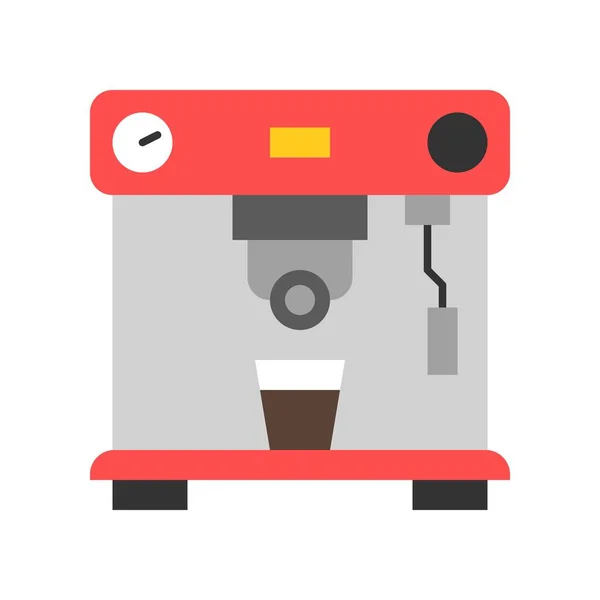 Máquina Café Vector Icono Diseño Plano Relacionado Con Café — Vector de stock