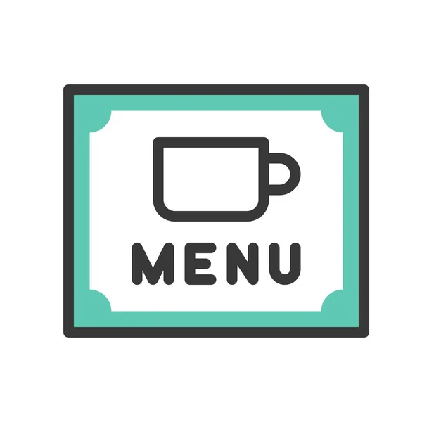 Vetor Menu Café Ícone Curso Editável Design Preenchido Relacionado Café — Vetor de Stock