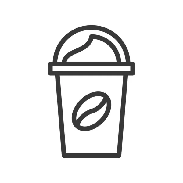 Vektör Kahve Ilgili Satırı Tasarım Düzenlenebilir Kontur Simgesini Kahve — Stok Vektör