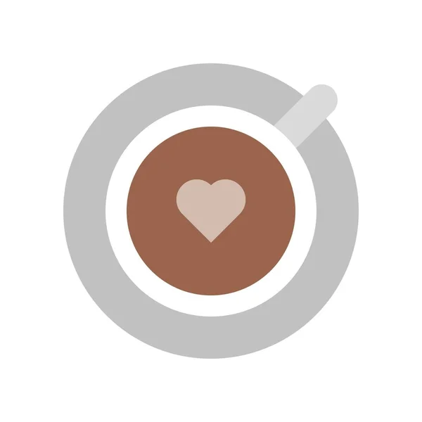Latte Vecteur Icône Design Plat Liée Café — Image vectorielle