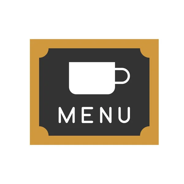 Кофе Меню Вектор Связанный Кофе Иконка Плоский Дизайн — стоковый вектор