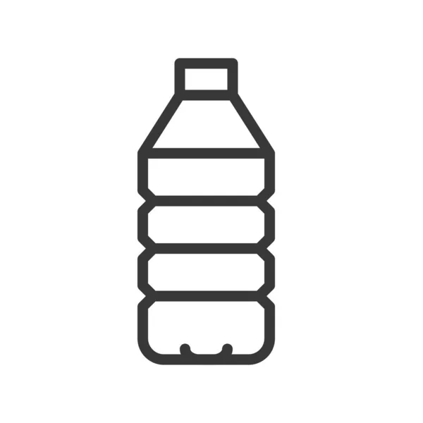 Wasserflaschenvektor Kaffee Bezogene Linie Design Editierbare Schlaganfall Symbol — Stockvektor