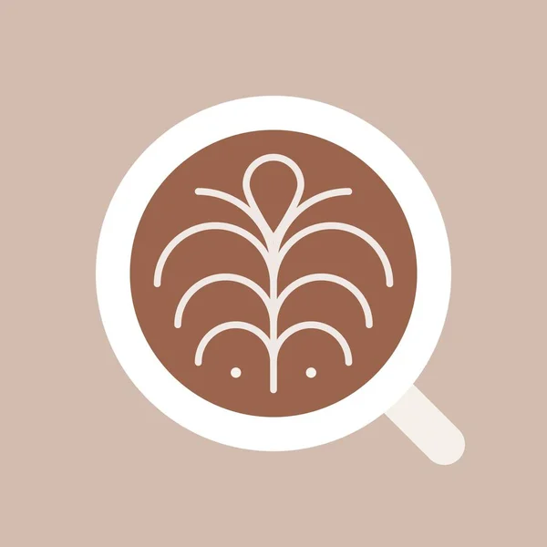 Latte Vector Icono Diseño Plano Relacionado Con Café — Vector de stock