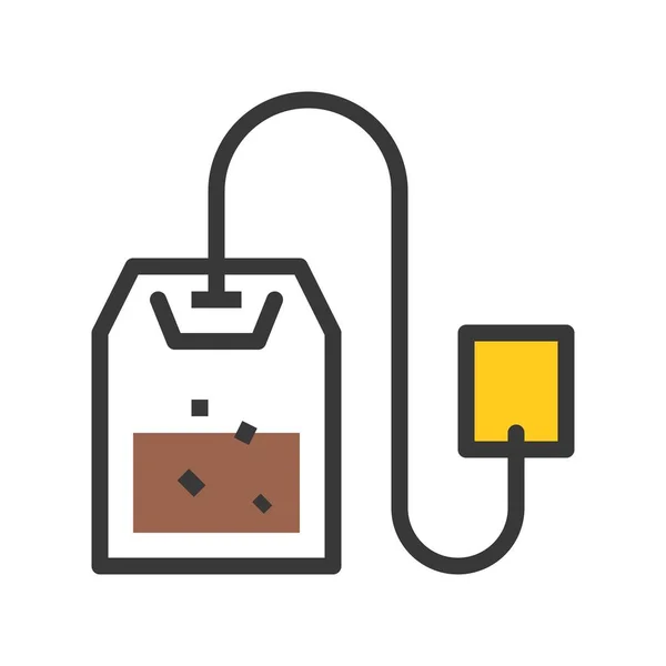 Vector Bolsa Diseño Relleno Relacionado Con Café Icono Carrera Editable — Vector de stock