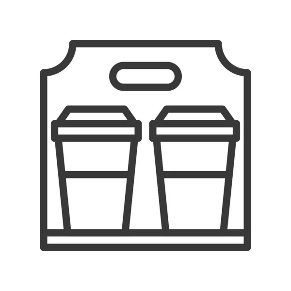 Tomar Vector Café Diseño Línea Relacionada Con Café Icono Carrera — Vector de stock