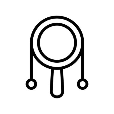 Davul vektör, Çin yeni yılı ilgili satırı tasarım simgesi düzenlenebilir kontur çıngırak