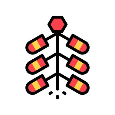 Kestane fişeği vektör, Çin yeni yılı ilgili dolu tasarım simgesi düzenlenebilir kontur