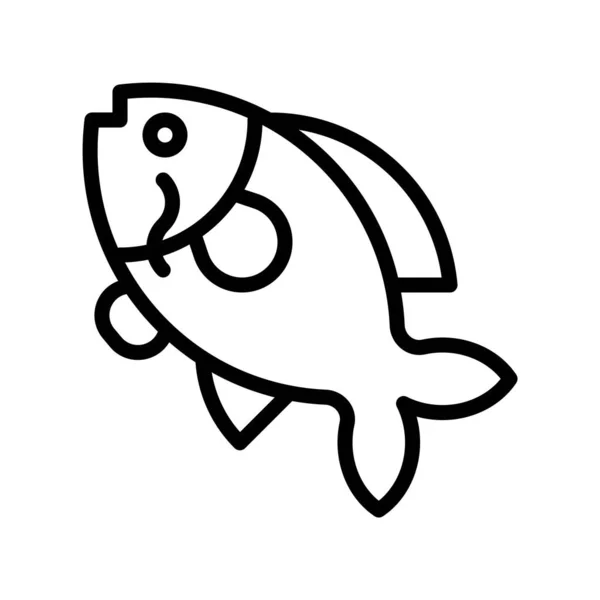 鲤鱼矢量 中国新年相关的线条设计图标可编辑的笔划 — 图库矢量图片