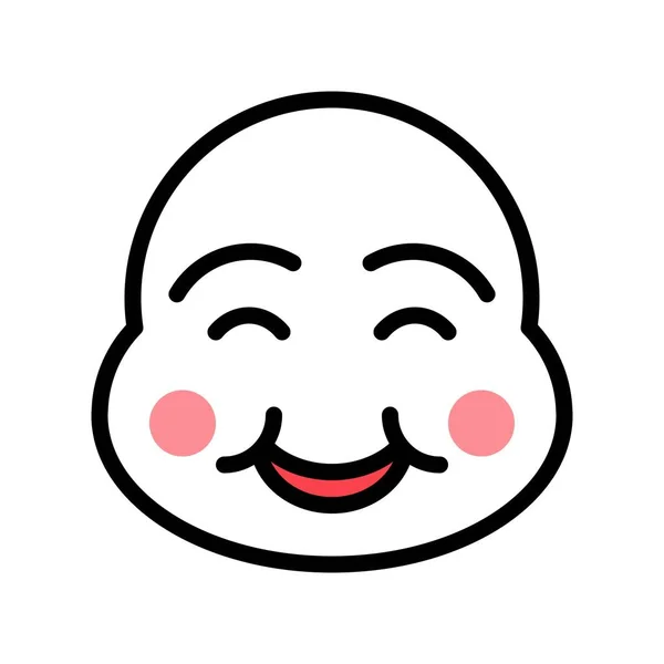 Vector Máscara Sonrisa China Año Nuevo Chino Relacionado Con Icono — Vector de stock