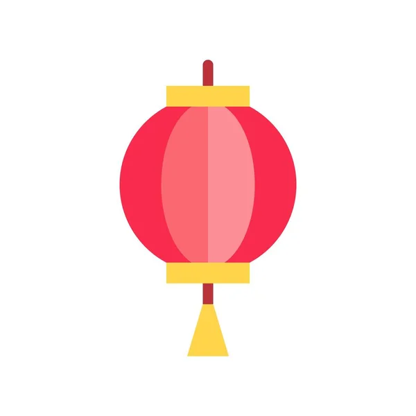 Chinese Lantern Vector Chinese New Year Related Flat Design Icon — Stock Vector