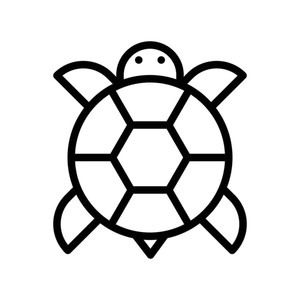 Turtle Vecteur Nouvel Chinois Lié Conception Ligne Icône Course Modifiable — Image vectorielle