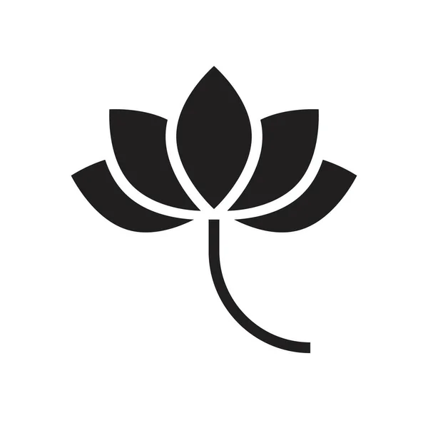 Lotus Wektor Chiński Nowy Rok Związane Projektowania Stałe Ikona — Wektor stockowy