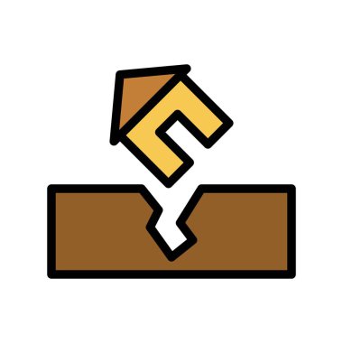 Özellik sigorta ilgili düz simgesi beyaz arka plan üzerinde vektör çizim