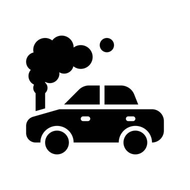 Araba kaza vektör, sigorta ilgili katı tasarım simgesi