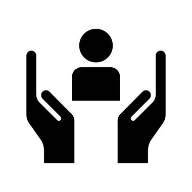 Sağlık sigortası vektör, sigorta ilgili katı tasarım simgesi