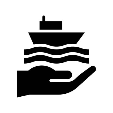 Deniz sigorta vektör, sigorta ile ilgili sağlam tasarım simgesi