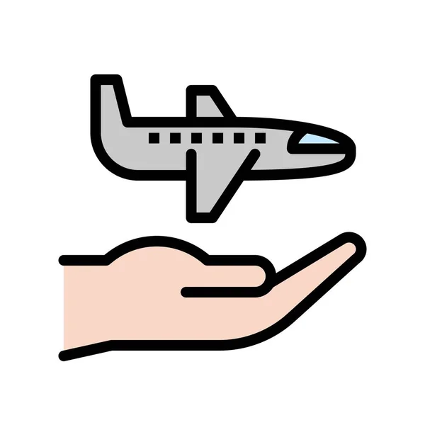 航空保険ベクトル 保険関連いっぱいデザイン編集可能なストローク アイコン — ストックベクタ