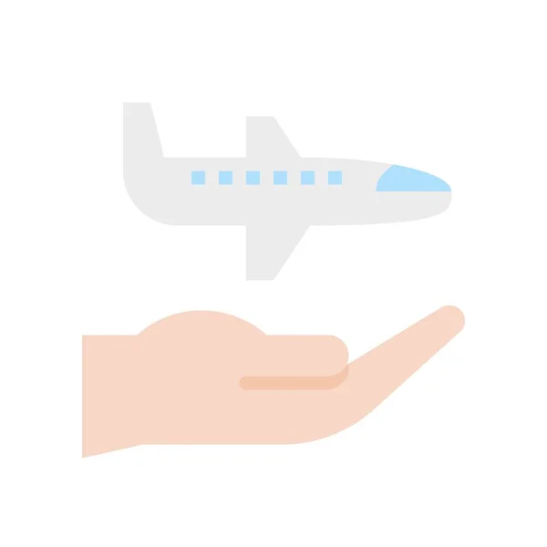 Aviation Insurance Vector Insurance Related Flat Design Icon — Stock Vector