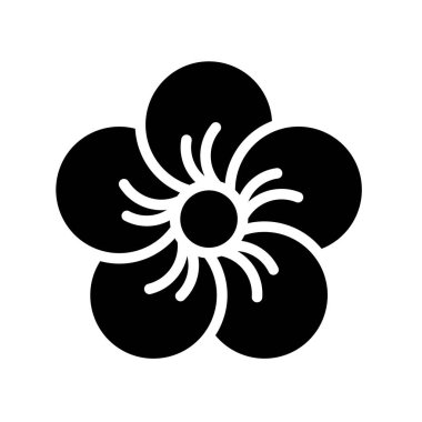 Erik çiçeği vektörü, Çin Yeni Yıl katı biçim simgesi 