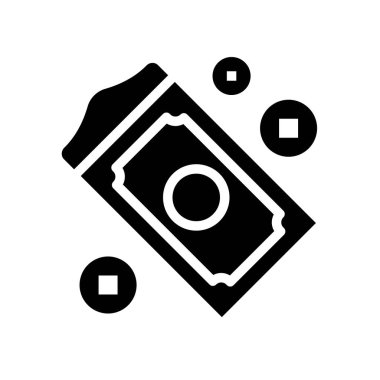 Red envelope vector, Chinese lunar new year solid style icon 