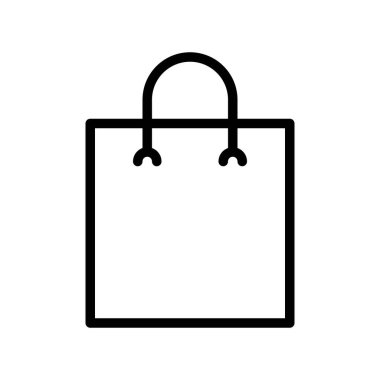 Kağıt çanta vektör çizim, satırı tasarım simgesi