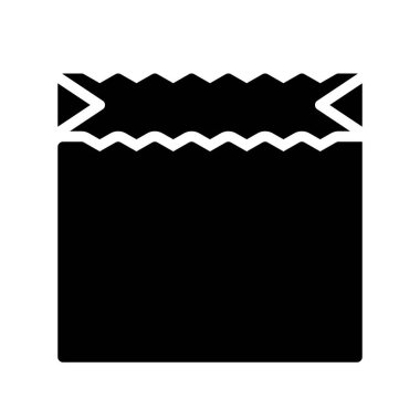 Kağıt çanta vektör çizim, katı tasarım simgesi