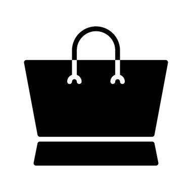 Kağıt çanta vektör çizim, katı tasarım simgesi