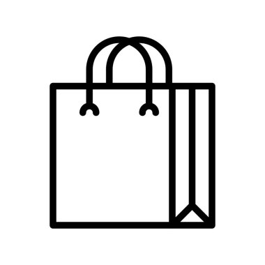 Kağıt çanta vektör çizim, satırı tasarım simgesi