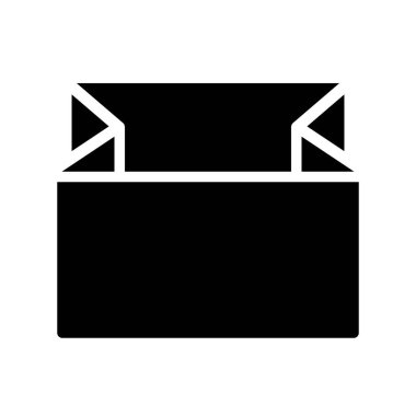 Kağıt çanta vektör çizim, katı tasarım simgesi