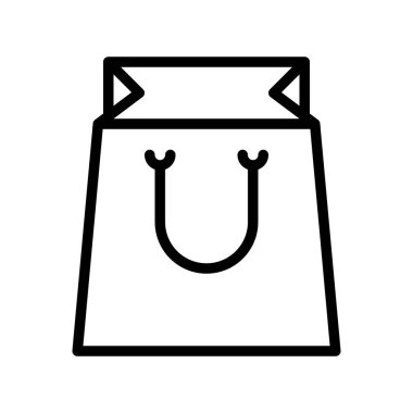 Kağıt çanta vektör çizim, satırı tasarım simgesi