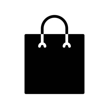 Kağıt çanta vektör çizim, katı tasarım simgesi
