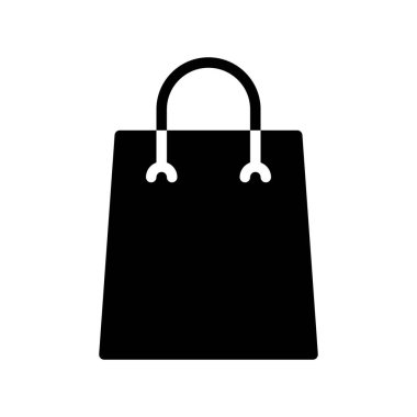 Kağıt çanta vektör çizim, katı tasarım simgesi