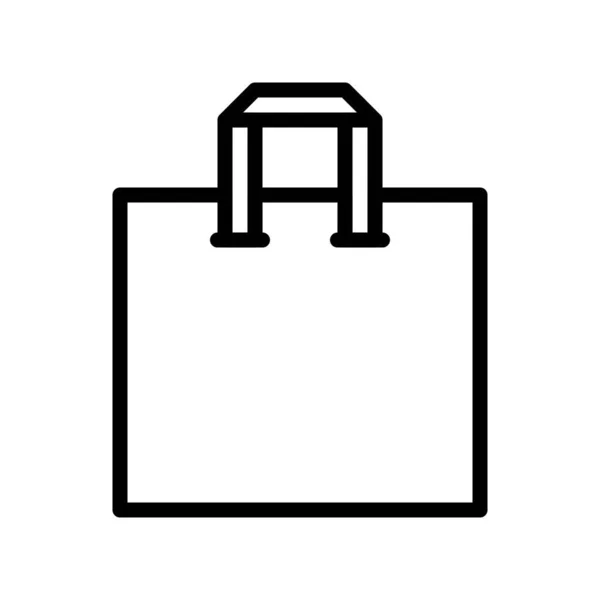 Paper Bag Vector Illustration Line Design Icon — Stock Vector