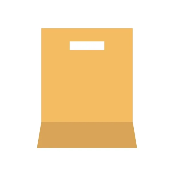 Paper Bag Vector Illustration Flat Design Icon — Stock Vector