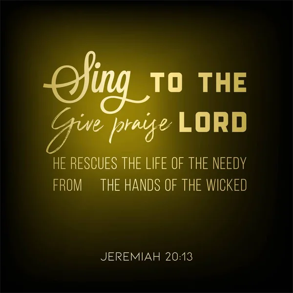 Biblical Verse Jeremiah Use Poster Printable — Stock Vector