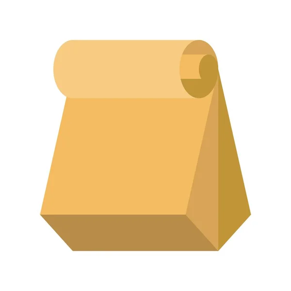 Ilustración Del Vector Bolsa Papel Icono Diseño Plano — Vector de stock