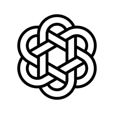 Çin düğüm vektör, Çin ay yeni yıl satırı tasarım simgesi