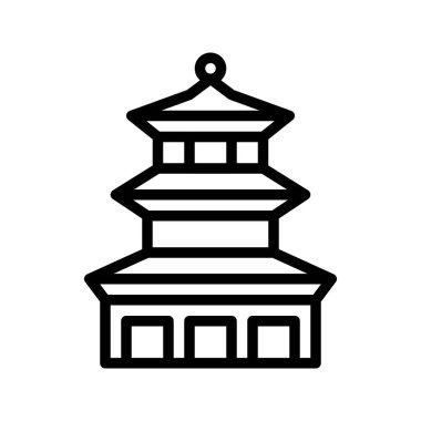 Çin kale vektör, Çin ay yeni yıl satırı tasarım simgesi