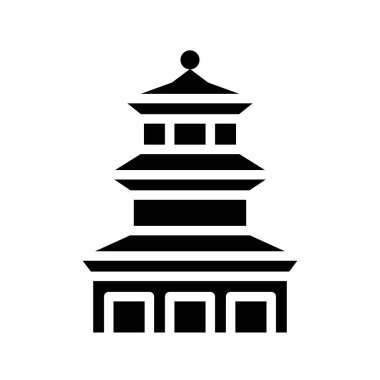 Çin kale vektör, Çin ay yeni yıl katı tasarım simgesi